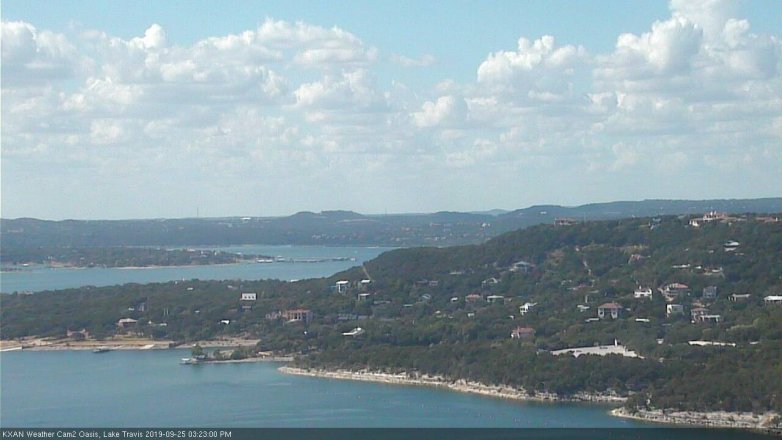 Lake Travis webcam, September 25, 2019 2:25 PM CT