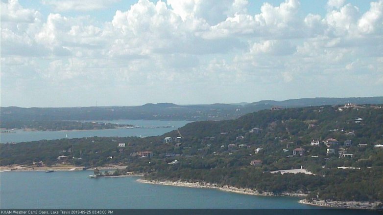 Lake Travis webcam, September 25, 2019 2:45 PM CT