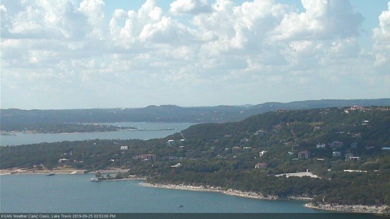 Lake Travis webcam, September 25, 2019 2:55 PM CT