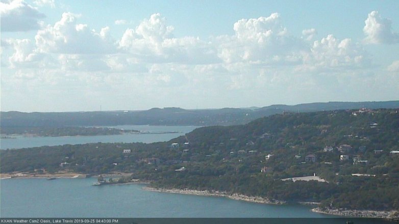 Lake Travis webcam, September 25, 2019 3:45 PM CT