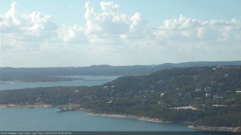 Lake Travis webcam, September 25, 2019 4:00 PM CT