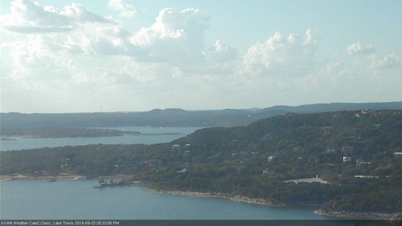 Lake Travis webcam, September 25, 2019 4:35 PM CT