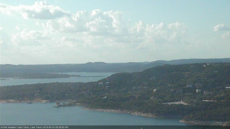 Lake Travis webcam, September 25, 2019 4:40 PM CT
