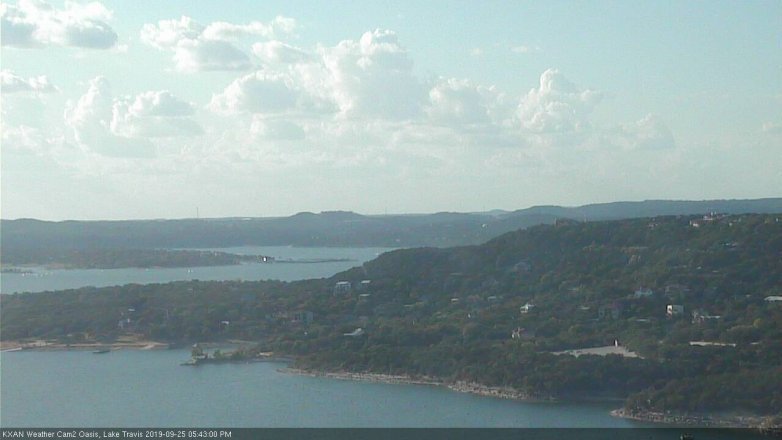 Lake Travis webcam, September 25, 2019 4:45 PM CT