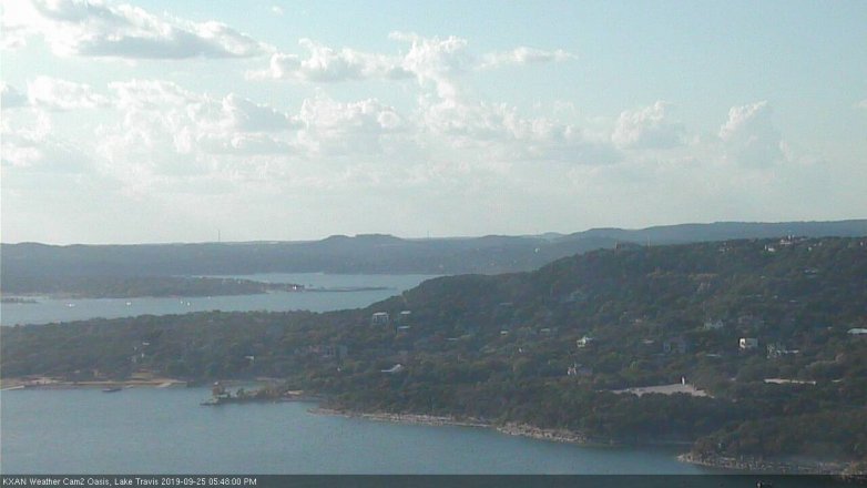 Lake Travis webcam, September 25, 2019 4:50 PM CT