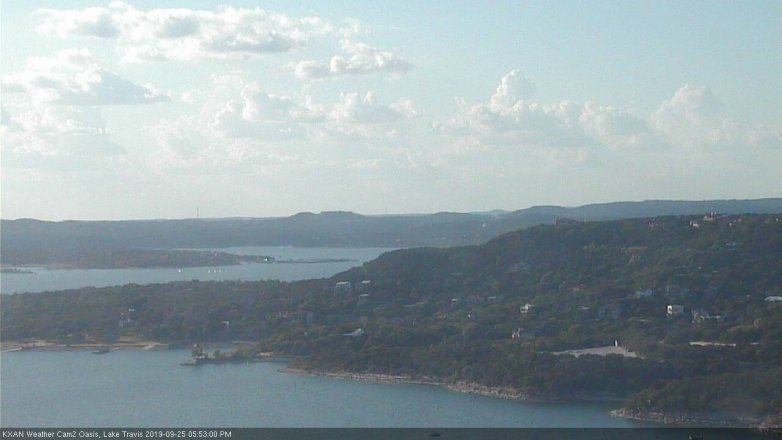 Lake Travis webcam, September 25, 2019 4:55 PM CT