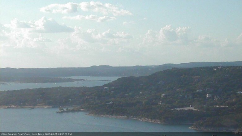 Lake Travis webcam, September 25, 2019 5:00 PM CT