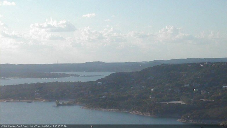 Lake Travis webcam, September 25, 2019 5:05 PM CT