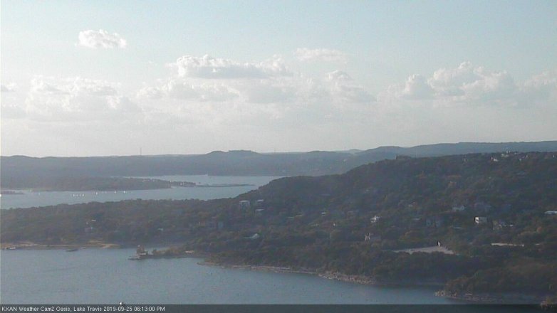 Lake Travis webcam, September 25, 2019 5:15 PM CT