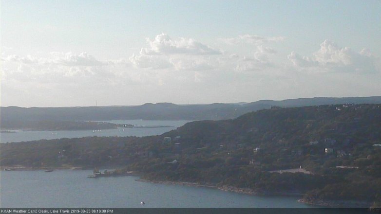 Lake Travis webcam, September 25, 2019 5:20 PM CT