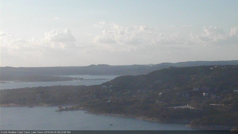 Lake Travis webcam, September 25, 2019 5:25 PM CT