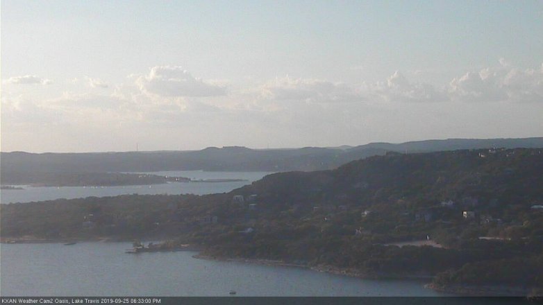 Lake Travis webcam, September 25, 2019 5:35 PM CT