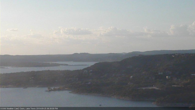 Lake Travis webcam, September 25, 2019 5:40 PM CT