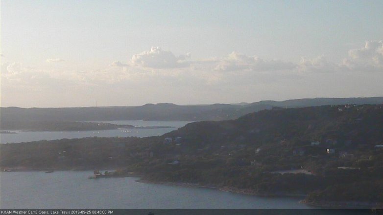 Lake Travis webcam, September 25, 2019 5:45 PM CT
