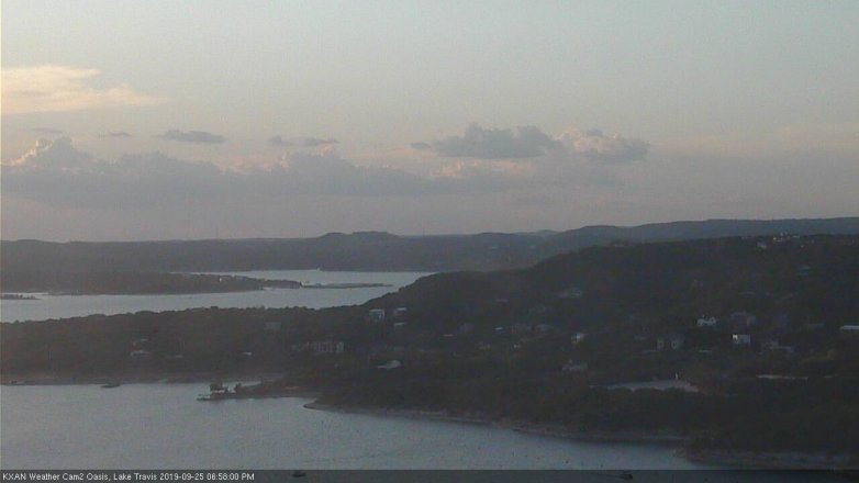Lake Travis webcam, September 25, 2019 6:00 PM CT