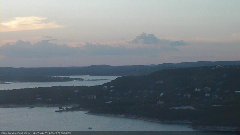 Lake Travis webcam, September 25, 2019 6:05 PM CT