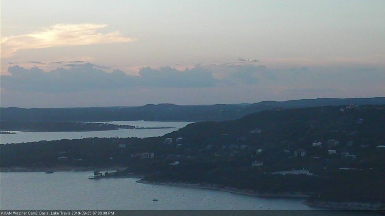 Lake Travis webcam, September 25, 2019 6:10 PM CT
