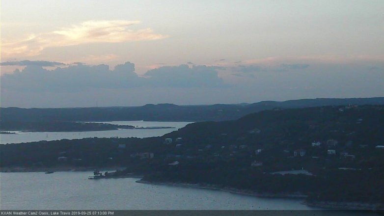 Lake Travis webcam, September 25, 2019 6:15 PM CT