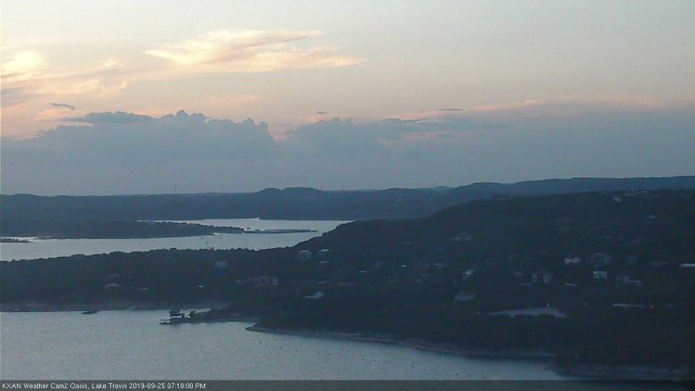 Lake Travis webcam, September 25, 2019 6:20 PM CT