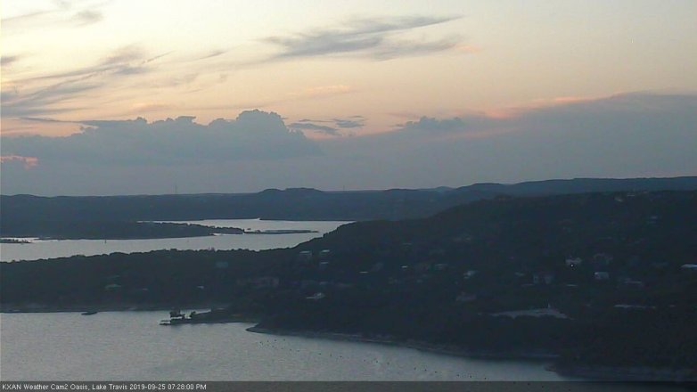 Lake Travis webcam, September 25, 2019 6:30 PM CT