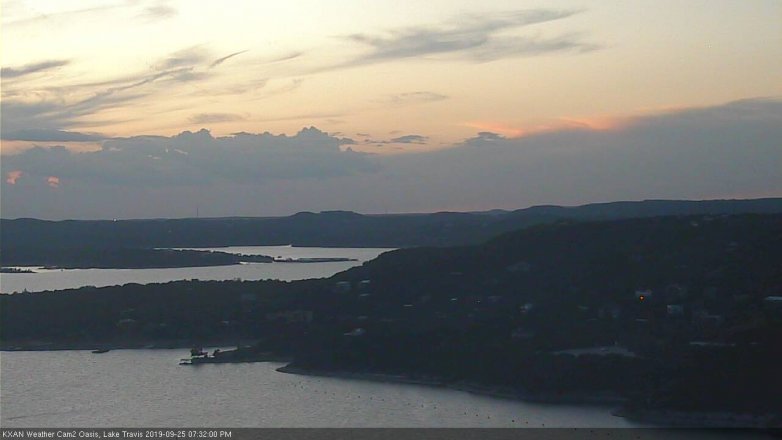 Lake Travis webcam, September 25, 2019 6:35 PM CT
