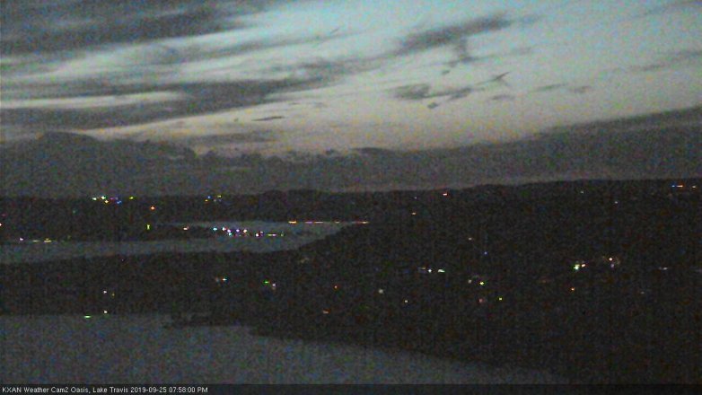 Lake Travis webcam, September 25, 2019 7:00 PM CT