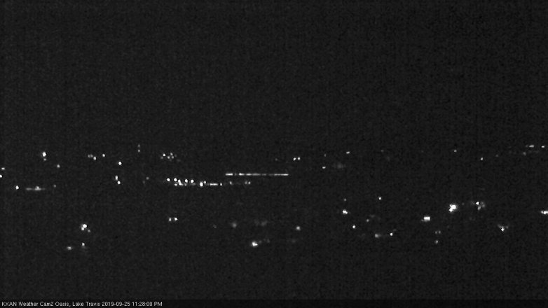 Lake Travis webcam, September 25, 2019 10:30 PM CT