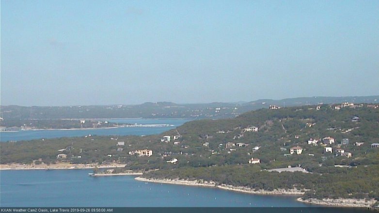 Lake Travis webcam, September 26, 2019 9:00 AM CT