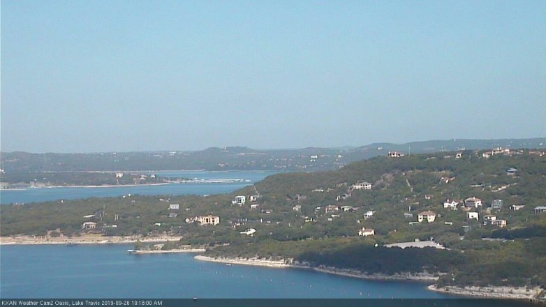 Lake Travis webcam, September 26, 2019 9:20 AM CT