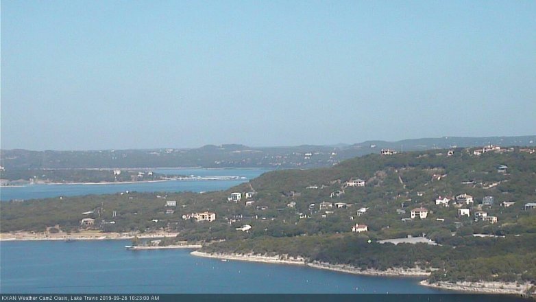 Lake Travis webcam, September 26, 2019 9:25 AM CT
