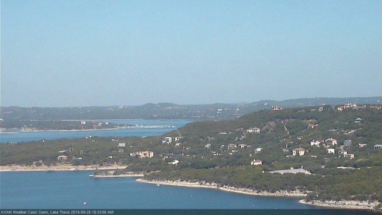 Lake Travis webcam, September 26, 2019 9:35 AM CT
