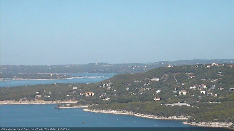 Lake Travis webcam, September 26, 2019 9:40 AM CT
