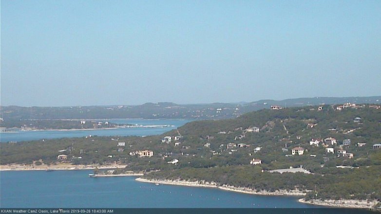 Lake Travis webcam, September 26, 2019 9:45 AM CT