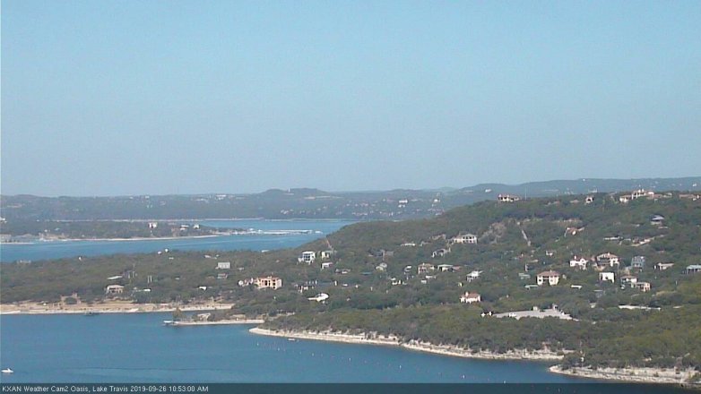 Lake Travis webcam, September 26, 2019 9:55 AM CT