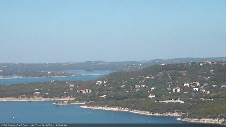 Lake Travis webcam, September 26, 2019 10:00 AM CT