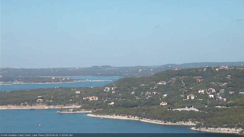 Lake Travis webcam, September 26, 2019 10:05 AM CT