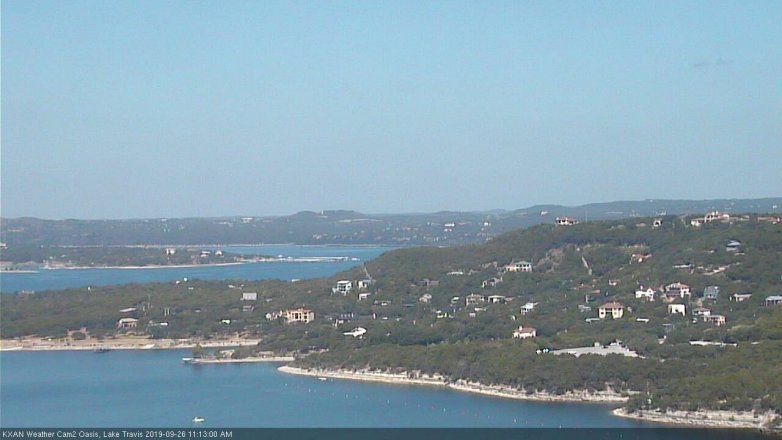 Lake Travis webcam, September 26, 2019 10:15 AM CT