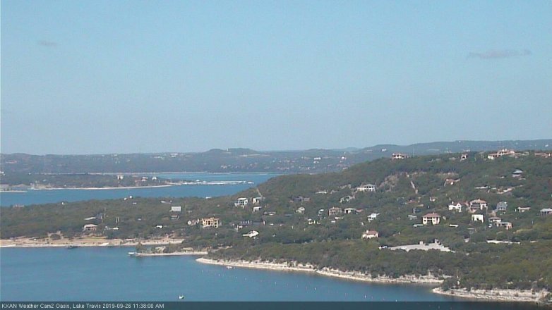 Lake Travis webcam, September 26, 2019 10:40 AM CT