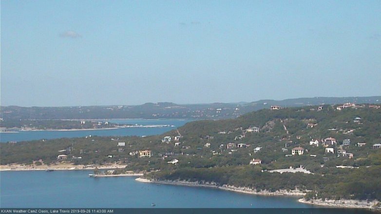 Lake Travis webcam, September 26, 2019 10:45 AM CT