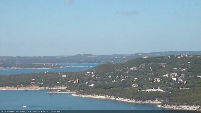 Lake Travis webcam, September 26, 2019 10:50 AM CT