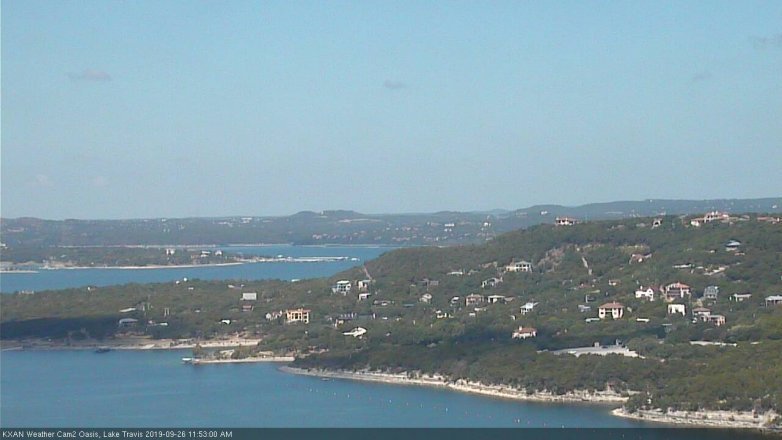 Lake Travis webcam, September 26, 2019 10:55 AM CT