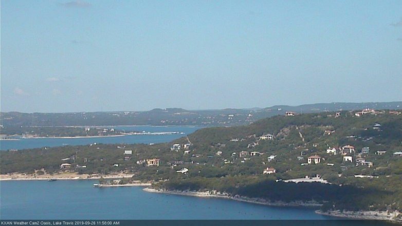 Lake Travis webcam, September 26, 2019 11:00 AM CT