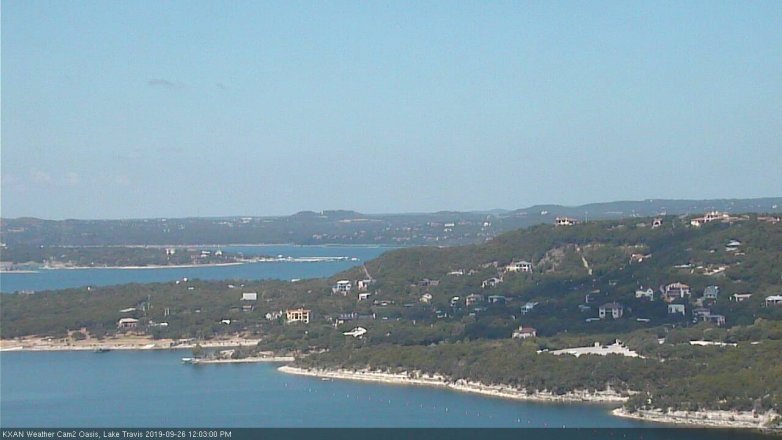 Lake Travis webcam, September 26, 2019 11:05 AM CT