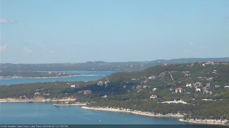Lake Travis webcam, September 26, 2019 11:20 AM CT