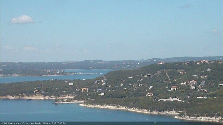 Lake Travis webcam, September 26, 2019 11:25 AM CT