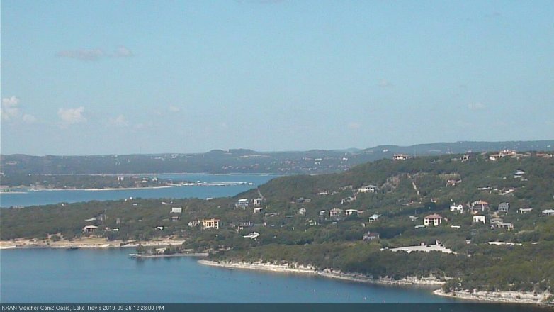 Lake Travis webcam, September 26, 2019 11:30 AM CT