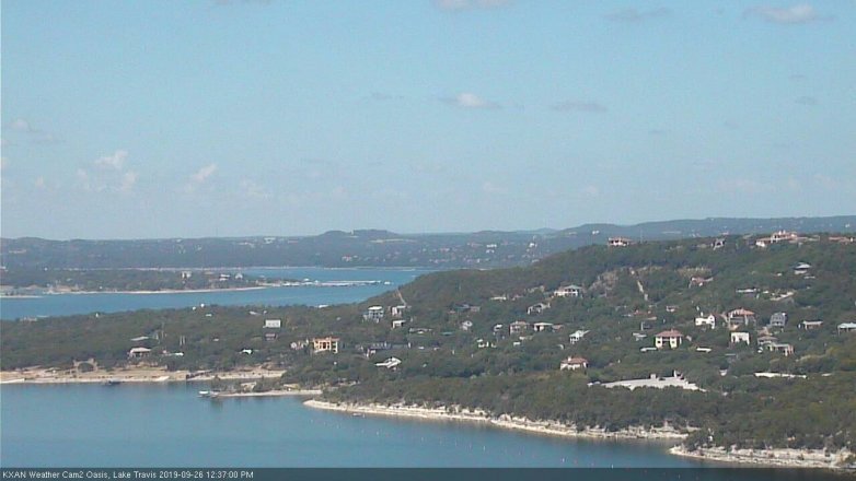 Lake Travis webcam, September 26, 2019 11:40 AM CT