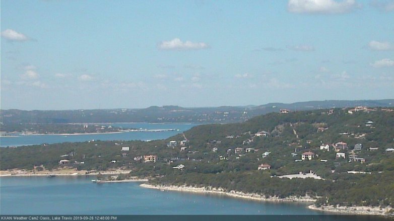 Lake Travis webcam, September 26, 2019 11:50 AM CT