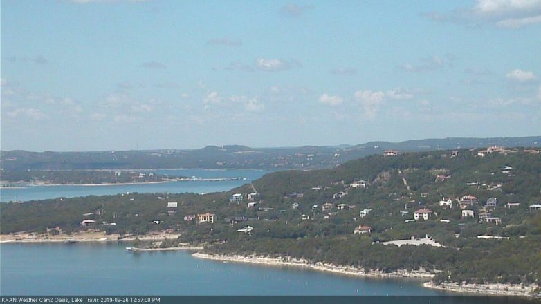 Lake Travis webcam, September 26, 2019 12:00 PM CT