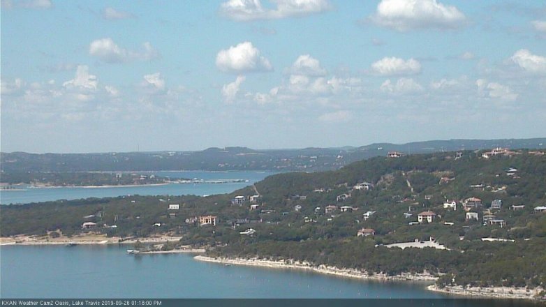 Lake Travis webcam, September 26, 2019 12:20 PM CT